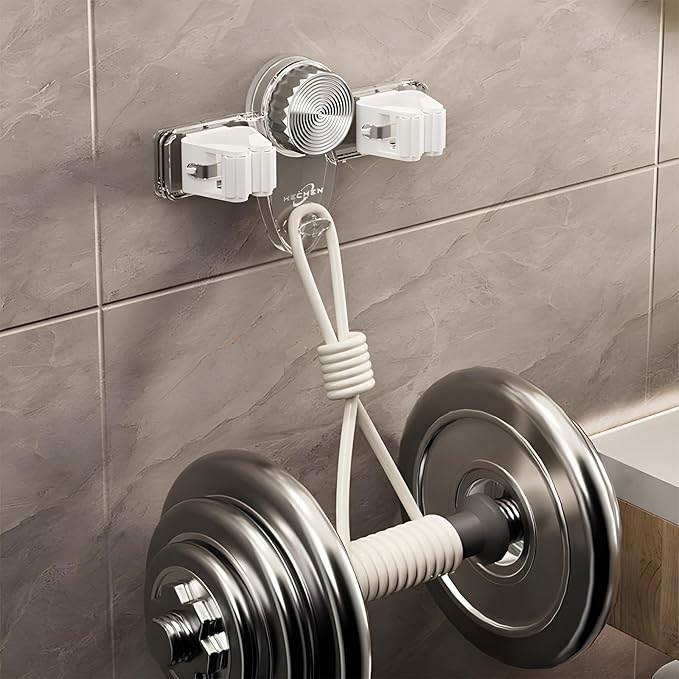 Atlodas Broom Holder Mop Hanger, No Punching Required Broom Hanger Organizer for Bathroom, Kitchen, Office,Utility Room,Laundry Room,Home Garden, Garage Storage and Organization Rack (2 pcs)