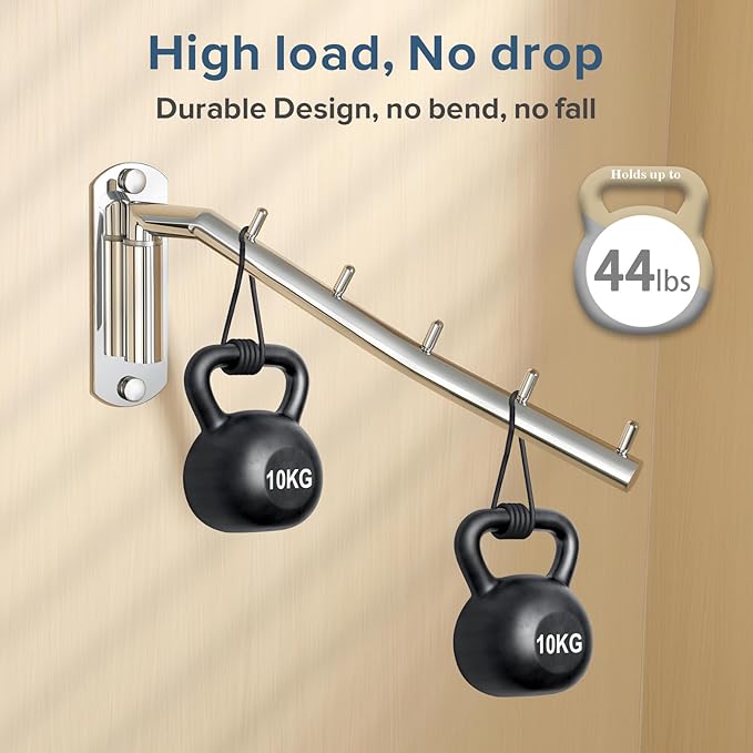 Alise Swing Clothes Hanger Rack,Garment Racks Wall Mount Clothes Bar-Hanger Holder Hooks Heavy Duty Folding Drying Rack Space Saving Clothing Hanging System Closet Storage Organizer,Chrome-NeatNest
