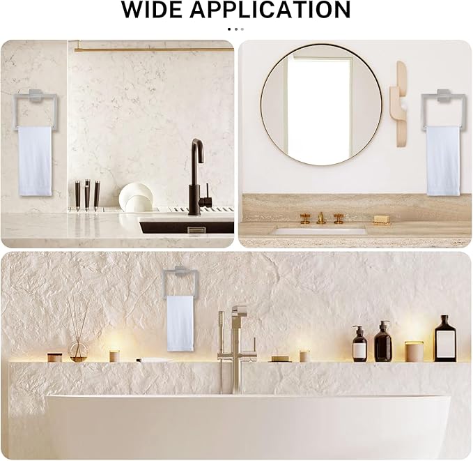 Brushed Nickel Towel Ring Towel Holder for Bathroom Bath Towel Hanger SUS304 Stainless Steel Bathroom Hardware Accessories Wall-Mounted-NeatNest