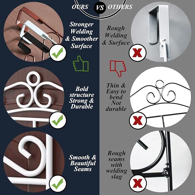 Over The Door Hook Coat Rack & Towel Rack - 7 Hooks, Bathroom Door Hooks, Clothes & Belt Hanger, White