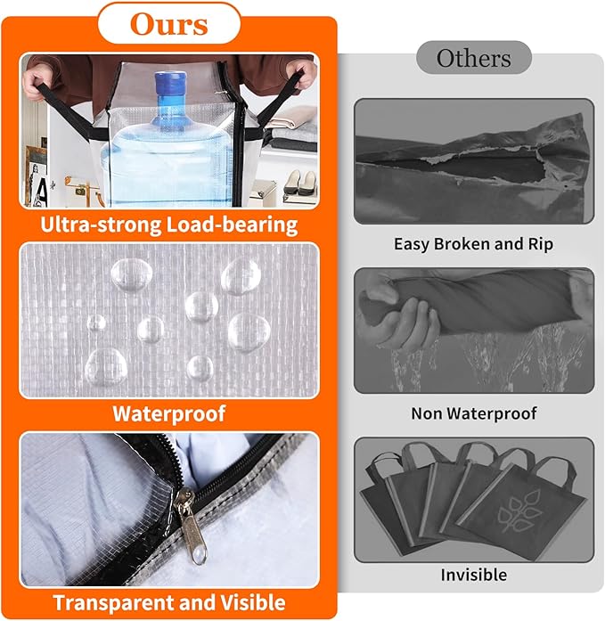 4 Pack Clear Storage Bags for Comforter, Clothes & Bedding, Plastic Blanket Storage with Zipper and Handle, Moving Bags, Closet Organizer and Under-Bed Storage (60L)-NeatNest
