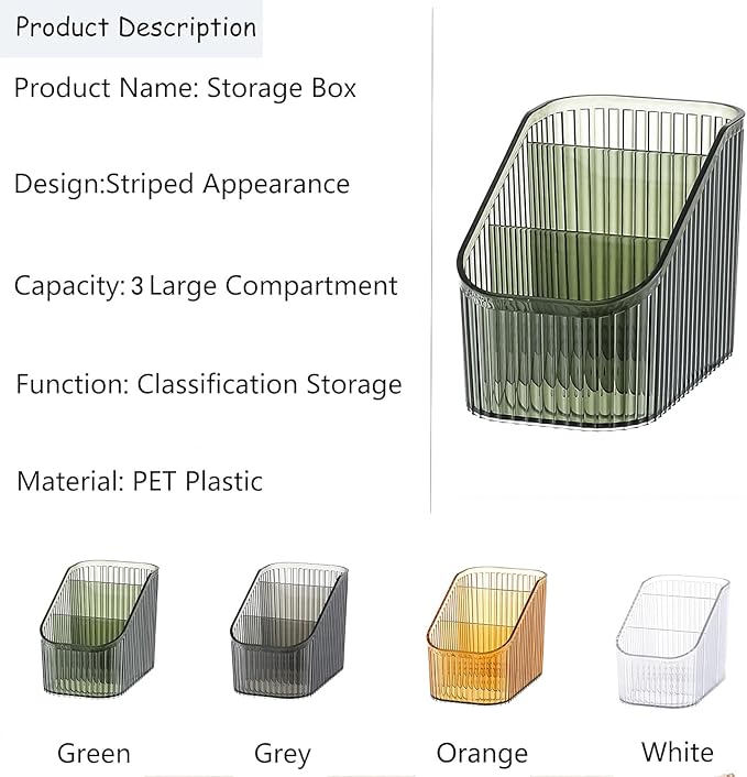 Makeup Organizer Cosmetics Storage Box, Large Capacity Make Up Brush Holder Organizer Vanity Accessories, Bathroom Countertops, Desk Storage Container, Cosmetic Display cases(Green-S)-NeatNest