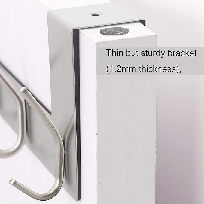WEBI Over The Door Hooks for Hanging,Over The Door Towel Rack,Over Door Coat Hanger Over Door Coat Rack for Hanging Towels,Hats,Clothes,Behind Back of Bathroom,Bronze