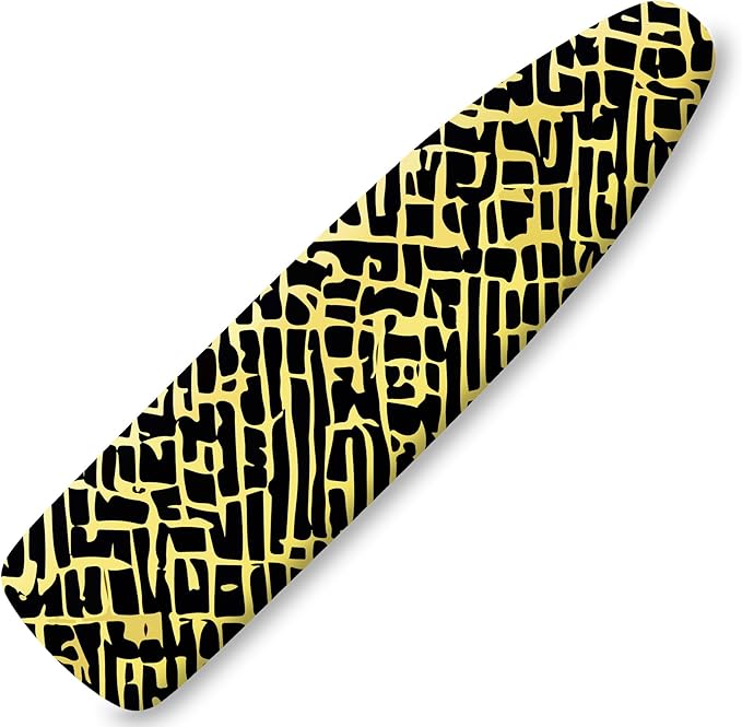 Extra Thick Ironing Board Cover and Pad, Yellow Modern Geometric 15x54 Ironing Board Cover, Resist Scorching and Staining,Elastic Edges,Abstract Art