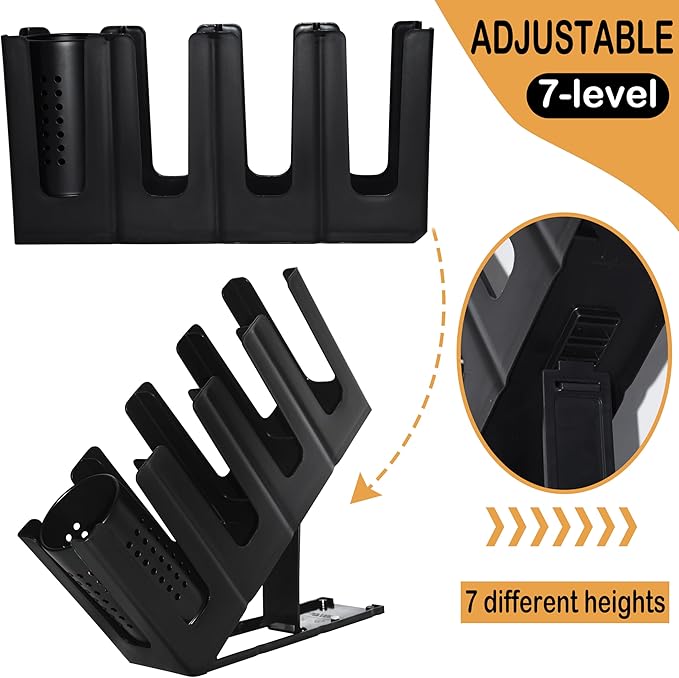 Cup Holder Lid Dispenser with Straw Organizer,4 Compartment 7 Adjusting,Cup Storage Organizer for Breakroom Countertop Coffee Station Bar Restaurant-NeatNest