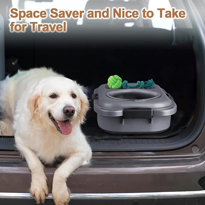 Dog Food Storage Container,10-20 lbs Airtight Collapsible Cat Food Storage Container with Attachable Wheels, Portable Handle, Dog Food Scoop for Dog Cat Bird Pet Dry Food Storage Bin-NeatNest