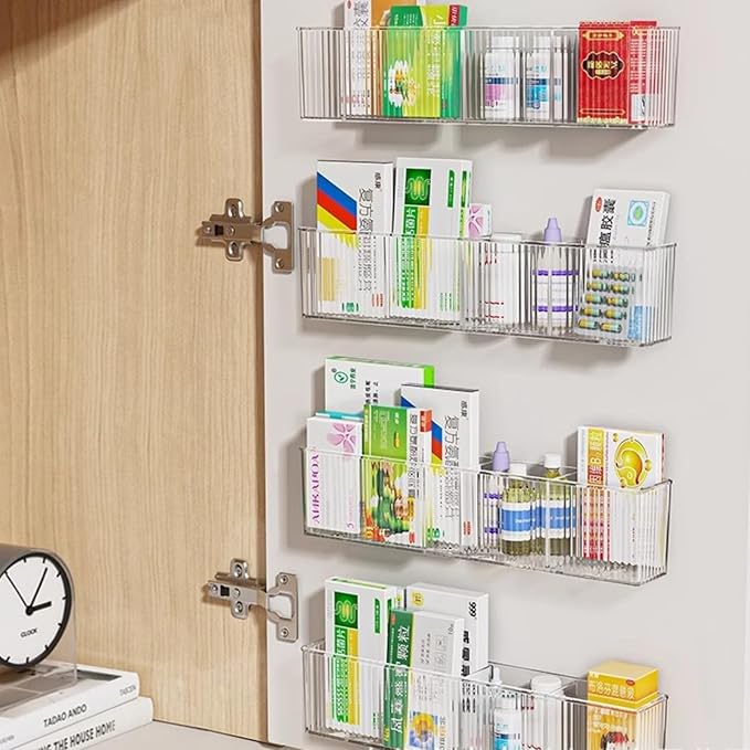 2 Pack Wall Mount Marker Organizer, Makeup Organizer Hanging Storage Organizer Bin Floating Shelves for Office Bathroom Kitchen Bedroom (Large)-NeatNest
