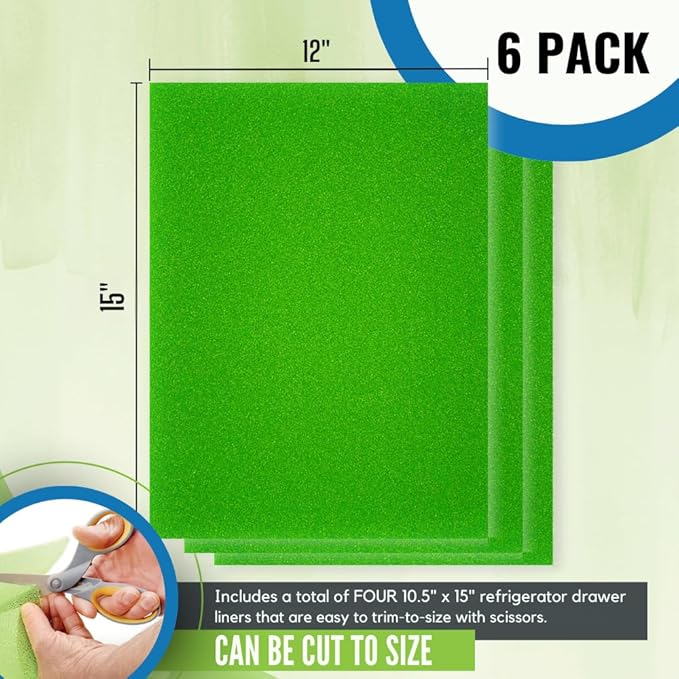 Fruit & Veggie Life Extender Drawer Liner - Refrigerator Organizers and Storage, Fridge Shelf Liners