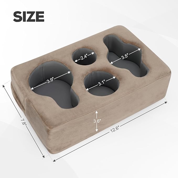 Couch Cup Holder Pillow,Couch Drink Holder,Rectangle Couch Caddy for Coffee Cup,Phone,Remote,Couch Cup Holder Tray for Bed,Car,Sofa,Table-NeatNest