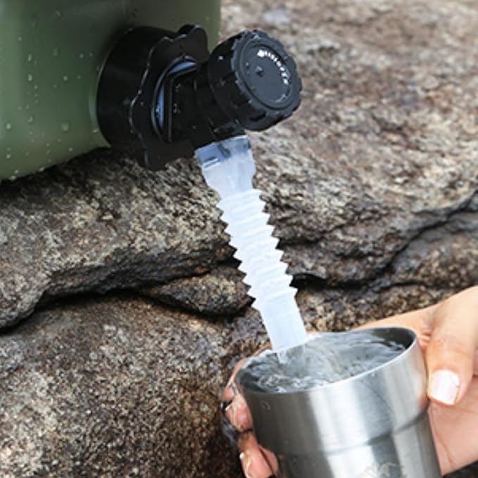 Dicunoy Water Container with Spigot, 3 Gallon Camping Water Storage Container, BPA Free Portable Thick Water Dispenser Tank Jug for Vehicle, Car, Outdoor, Hiking, Emergency, Hurricane Supplies-NeatNest