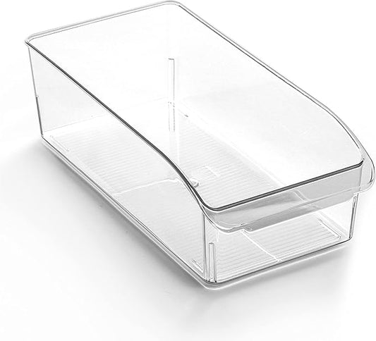 BINO | Plastic Storage Bins, Small | THE CURVE COLLECTION | Multi-Use Organizer Bins | Storage Containers Kitchen, Pantry and Home Organization | Fridge Organizers | Pantry Organization and Storage-NeatNest