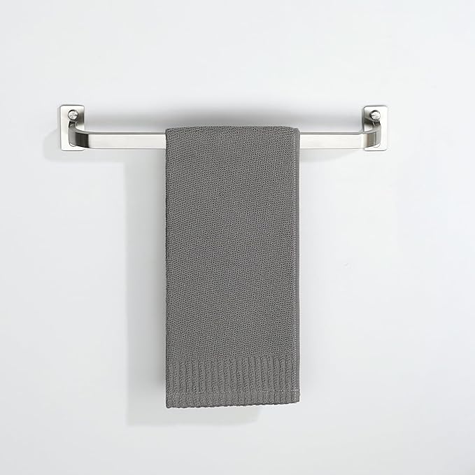 Bathroom Towel Bar, 16 inch Towel Racks for Bathroom Wall Mounted, SUS304 Stainless Steel Heavy Duty Towel Holder Bathroom Accessories Modern Home Decor, Brushed Finished