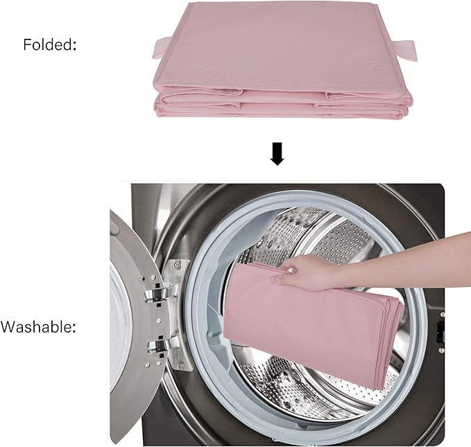 GRANNY SAYS 3 Shelf Hanging Closet Organizers and Storage, Collapsible Closet Storage Organizer with 2 Metal Hooks, Leak-Proof Hanging Shelves for Kids Clothes, Baby Towels, 2 Pack, Pink-NeatNest