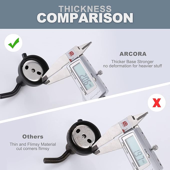 ARCORA Black Towel Hooks, SUS 304 Stainless Steel Wall Hooks, Heavy Duty Robe Hooks 1 Pack, Towel Hooks for Bathroom Wall Mounted