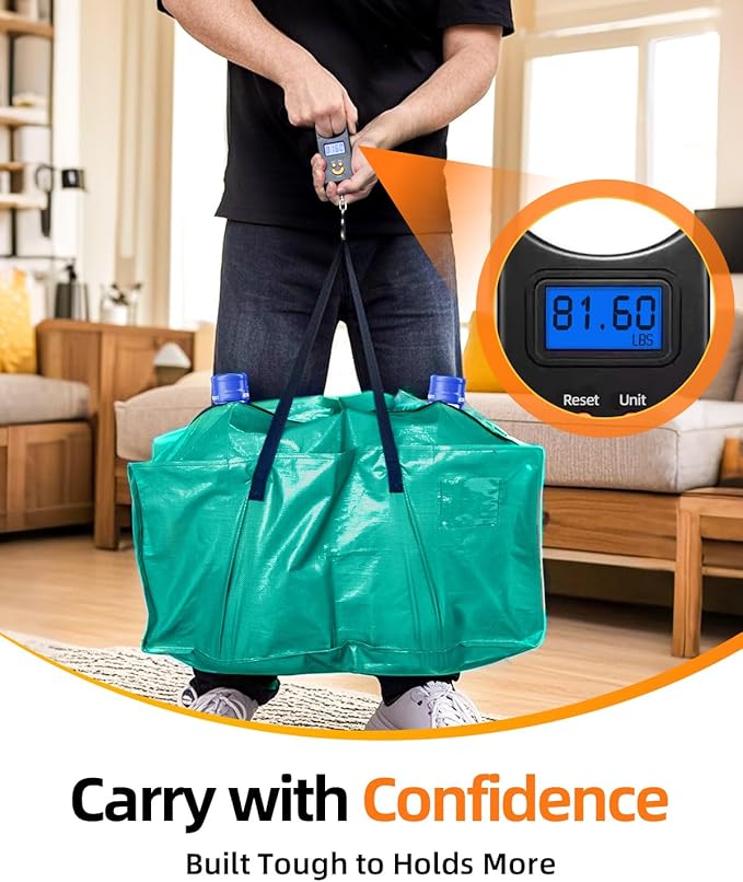 12 Pack Extra Large Moving Bags, Heavy Duty Packing Bags with Zippers and Handles for Space Saving, Clothes Storage, College Essentials, Travel, Tiff-Blue