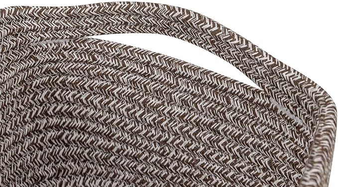 CubesLand Woven Basket for Organizing/Storage,Cube Shelf Closet Storage Baskets Bins,Long-lasting &Skin-friendly Toy Storage Basket,Stylish Room Decor Basket,Rope Basket,Mixed Brown Basket for Shelves-NeatNest
