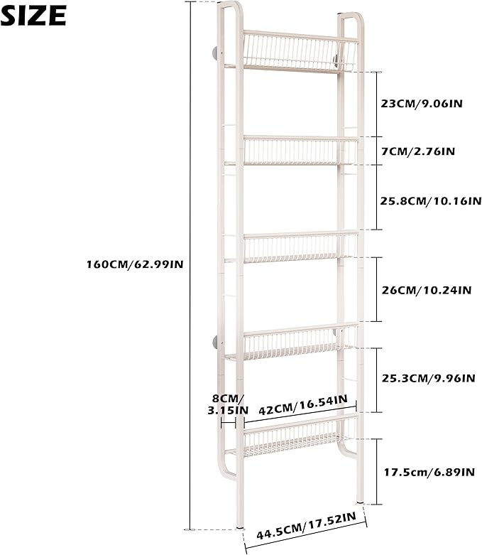 COVAODQ Pantry Spice Rack Narrow Bookshelves Behind The Door for Kids,Multi Pantry Organizer Spice Rack for Kitchen Bedroom-NeatNest