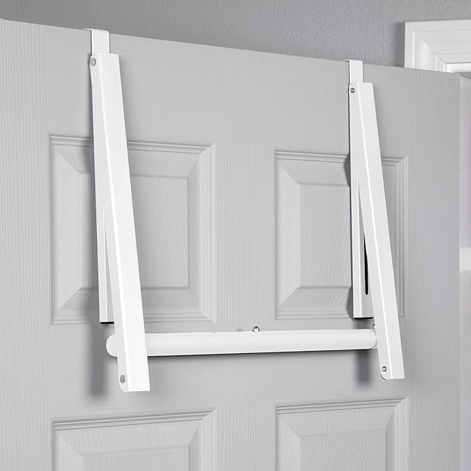 HOLDN’ STORAGE Over The Door Hanger Foldable - Over The Door Rack for Hanging Towels, Coats & Clothes - Over The Door Hanger Hooks for Bedroom, Washroom and Office.