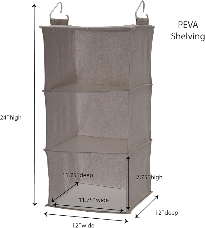Household Essentials 3 Shelf Hanging Closet Organizer-NeatNest