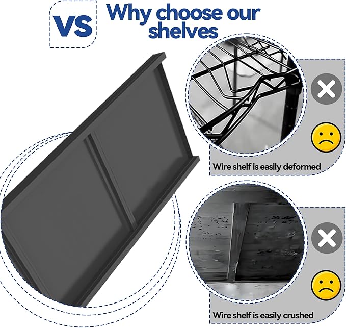 Compact Adjustable Bookcase (2 Tier, Industrial Metal) - Black Shelf Organizer for Small Spaces in Bedroom, Living Room, Kitchen, Balcony-NeatNest