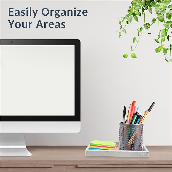 Countertop and Vanity Tray - Small 7.7” Silicone Tray for Soap Dispenser Bottles, Sponge Holder for Kitchen Sink Caddy Organizer, Bathroom Trays, Dish Soap Holder for Kitchen Counter, Keys-NeatNest