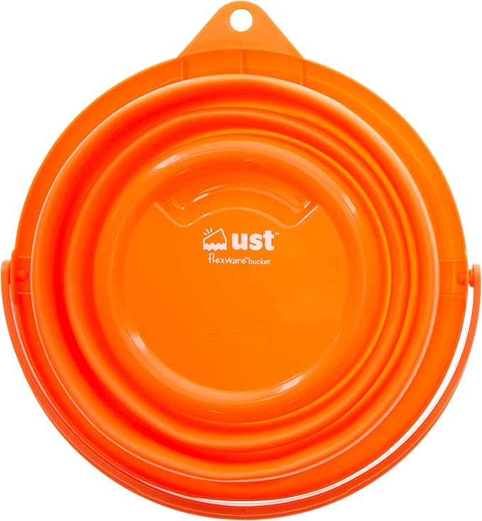UST FlexWare Collapsible Bucket with Strong, Flexible, Compact, BPA Free Design and Sturdy Handle for Hiking, Backpacking, Camping and Outdoor Survival-NeatNest