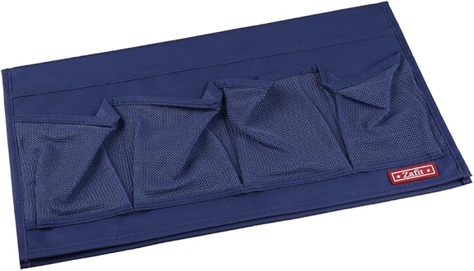 Bedside Storage Organizer - 6 Pockets, Table Cabinet Organizer Caddy for Remotes, Phone, Glasses (Blue)-NeatNest
