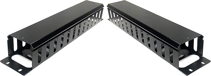 AEONS 2U Cable Management Horizontal Cable Manager Rack Mount Server Cabinet Manager Plus Cover 2-Pack