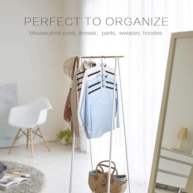 DOIOWN Blouse & Shirt Hangers - Non Slip Space Saving Stainless Steel Closet Organizer (4)-NeatNest