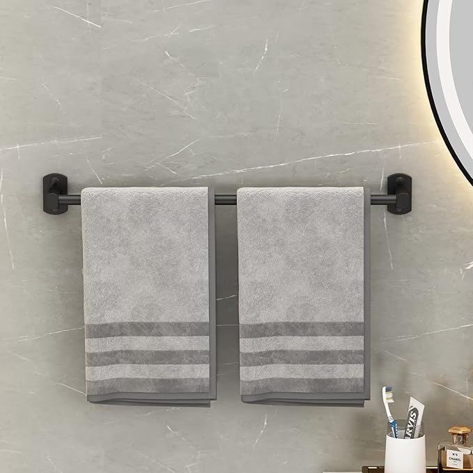 Bathroom Towel Bar for Wall Mount-Towel Rods for Bathroom-20 Inch Black Towel Holder Bath Towel Hanger