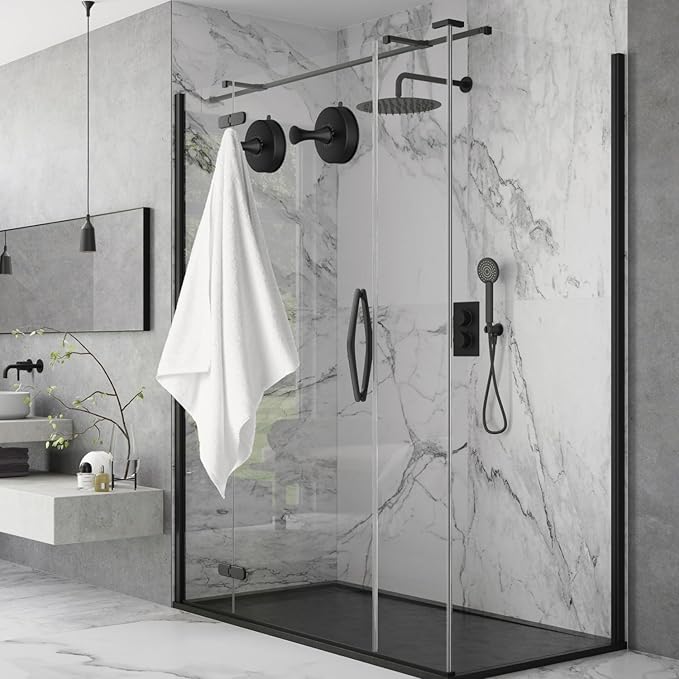 DGYB Suction Cup Hooks Set of 4 Suction Bathroom Hook for Wall Black Shower Hooks for Inside Shower 304 Stainless Steel Towel Hook for Glass Door Hanging Robe, Loofah, Coats-NeatNest