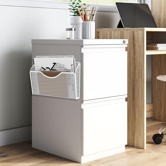 3 Pcs Magnetic File Holder for File Cabinets, Folder Holder Organizer- No Drilling Paper Document Holder, Large Capacity Office Hanging Magazine Rack for Refrigerator, Whiteboard, Office, Kitchen