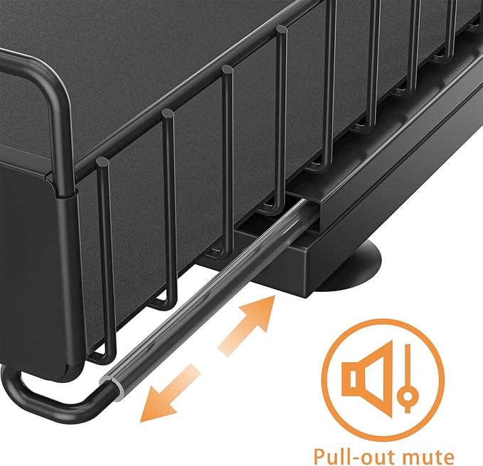 Under Sink Organizer, Single Tier Metal Pull Out Sliding Drawer Shelf for Kitchen Bathroom Cabinet Storage, Sturdy Rack – Black-NeatNest