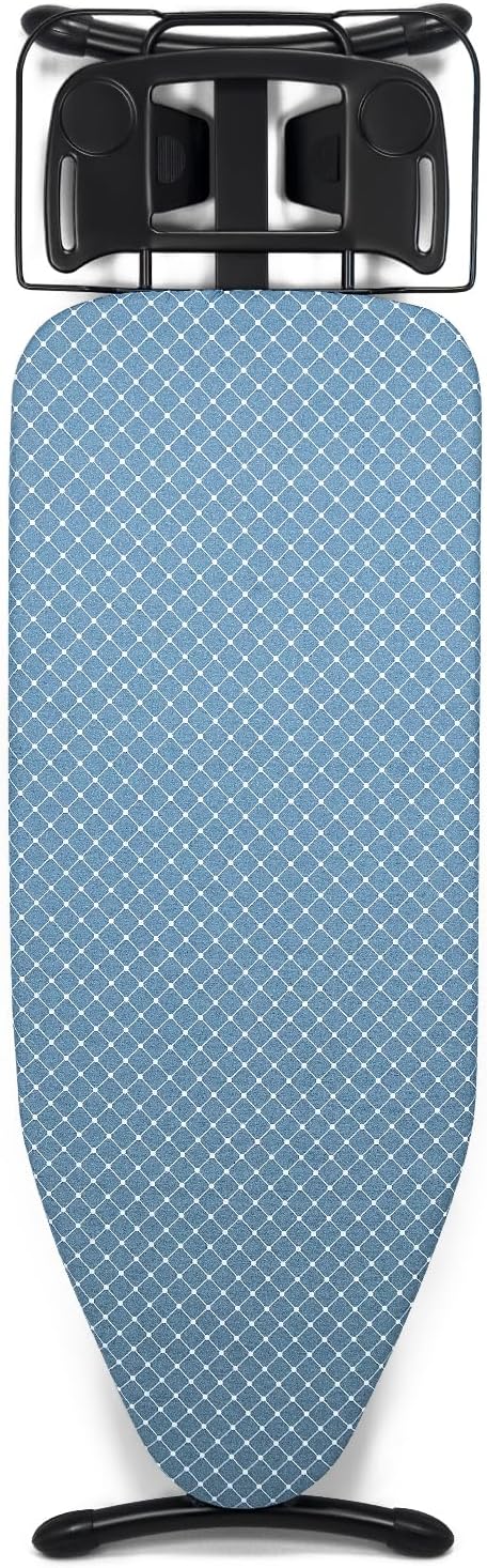 Duwee 17"x46" Ironing Board Full Size,Deluxe Ironing Board with Steam Iron Rest,Heat Resistant Cover and Thicken Felt Pad, Adjustable Height,Heavy Sturdy Legs