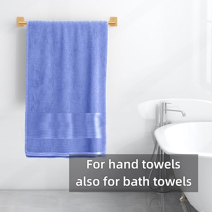 Bathroom Towel Bar, 24 Inch Towel Racks for Bathroom Wall Mounted, Heavy Duty Bath Hand Towel Holder Organizer, Modern Home Decor Towel Rod Bathroom Hardware Accessories, Gold