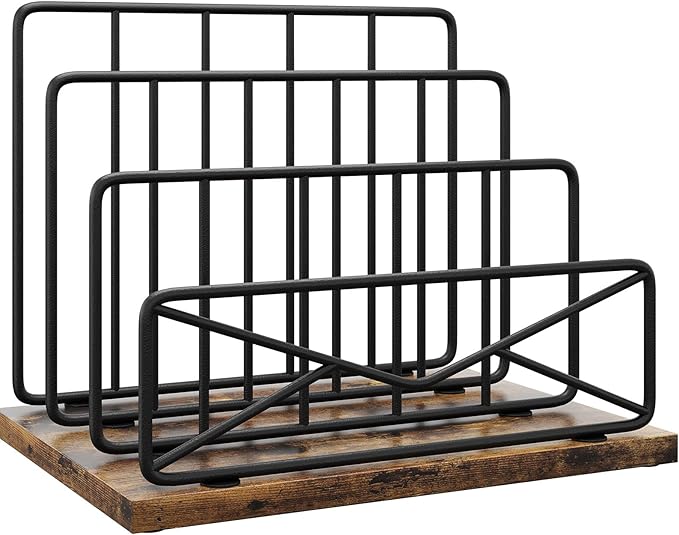 Desktop Mail Sorters Desk Mail Organizer-with 2 or 3 Slot Matte Black Metal Desktop Mail Sorter Metal Storage File Holder Letter Sorter Organizer for Home or Office Desktop (3 Slot)-NeatNest