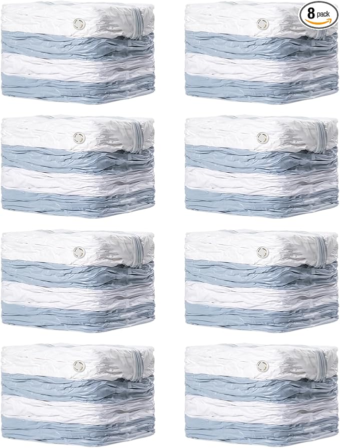 TAILI 8 Pack Vacuum Storage Bags, Jumbo Cube (31x40x15 Inch), Extra Large Vacuum Seal Bags for Comforters, Blankets, Bedding, Clothes, Closet Organization Space Saving, Clear