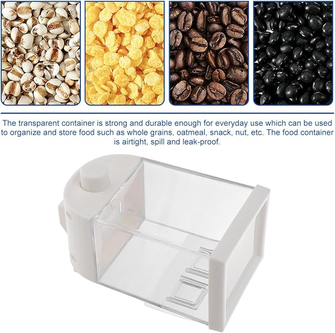 DOITOOL 1000ML Cereal Dispenser Hanging Storage Box Granola Dispenser Practical Kitchen Canisters White Dispensador De Cereal Dry Food Dispenser-NeatNest
