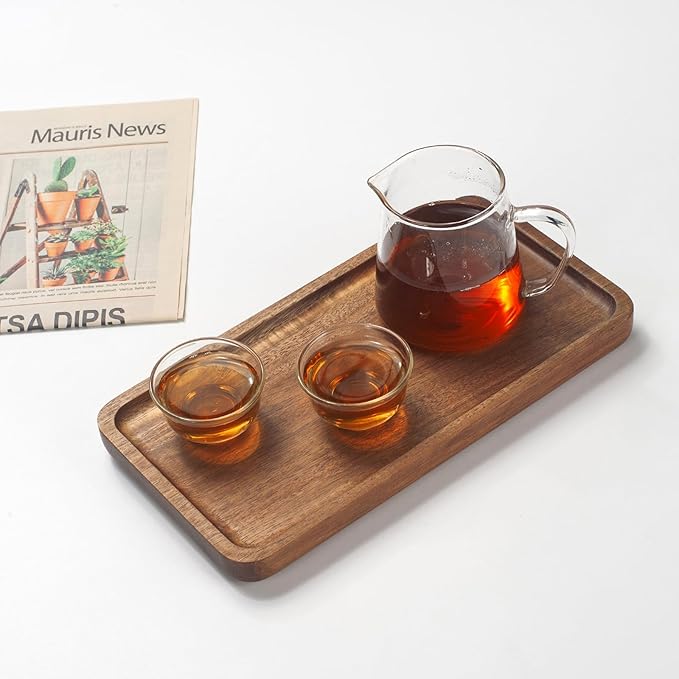 Bathroom Vanity Tray, Bathroom Tray for Counter, Toilet Tank Tray, Wood Bathroom Tray for Organizing and Home Decor (9.8 x 5.1 x 0.8 inch)-NeatNest