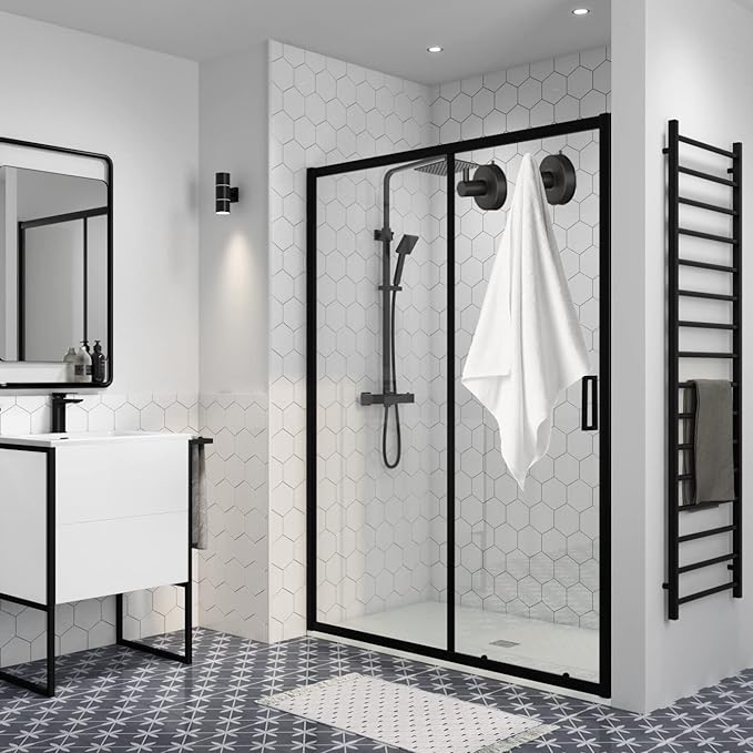 DGYB Suction Cup Hooks for Shower Set of 2 Towel Hooks for Bathrooms SUS 304 Stainless Steel Matte Black Shower Hook for Loofah 15 LB Bathroom Hook for Towels-NeatNest
