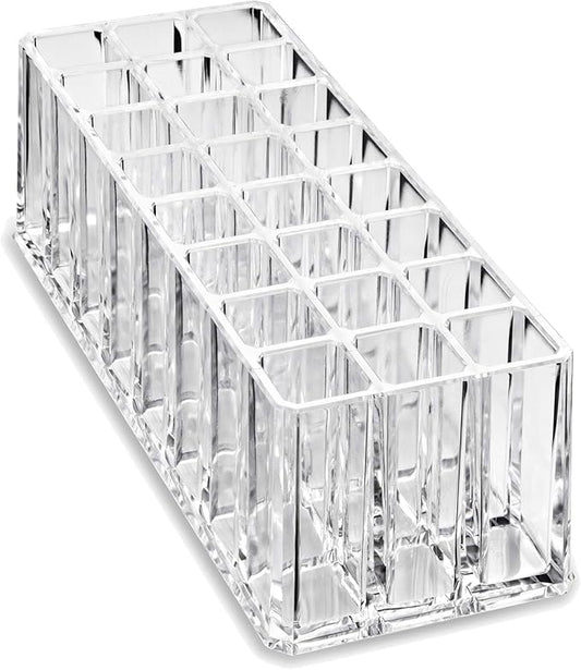 BY ALEGORY Acrylic Concealer Organizer 24 Space Deep Slot Storage Organization Refillable Container Display Case for Airbrush Creamy Coverage Tubes Sticks-NeatNest