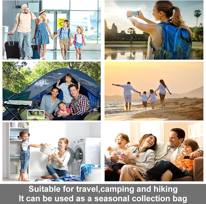 Compression Bags for Travel - 12 Pack Space Saver Bags - No Vacuum or Pump Needed - Vacuum Storage Bags for Travel Accessories - Transparent-NeatNest