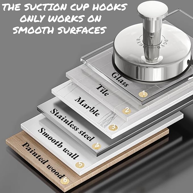 DGYB Suction Cup Hooks Set of 4 Suction Bathroom Hook for Wall Chrome Shower Hooks for Inside Shower 304 Stainless Steel Towel Hook for Glass Door Hanging Robe, Loofah, Coats-NeatNest