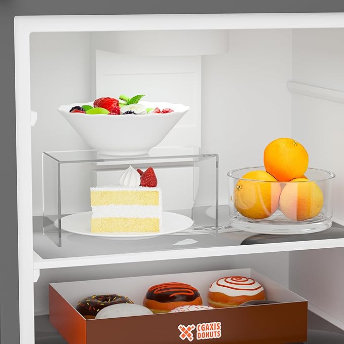 9x9.5x10 Inch Clear Display Risers Shelf 3pcs, Countertop Rectangular Acrylic Display Stands for Funko Pop Figure, Bags, Collectibles-NeatNest