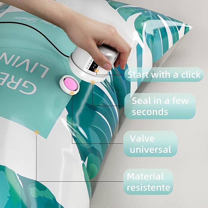 Thicken Vacuum Storage Bags with Electric Air Pump, Vacuum Sealer Bags, Air Compression Space Saver Bags for Clothes, Blanket, Duvets, Pillows, Comforters, Travel (10 Packs)-NeatNest