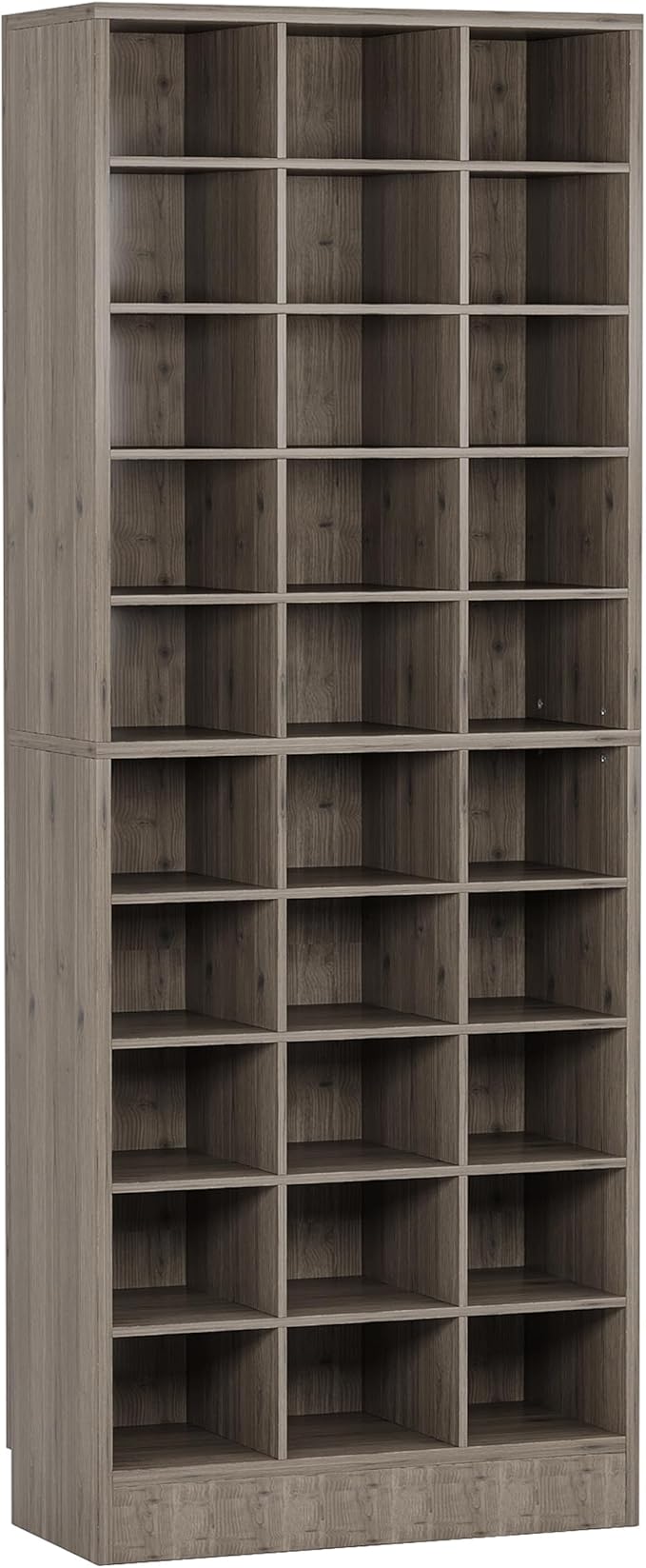 Tribesigns 10-Tier Shoe Storage Cabinet, Gray Wooden Shoe Rack with 30 Cubbies, Freestanding Tall Entryway Shoe Organizer for Closet, Entryway, Living Room-NeatNest