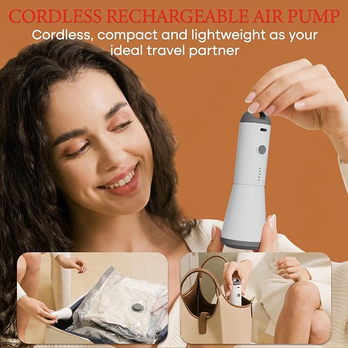 Vacuum Seal Bags for Clothing, 16 Pack Vacuum Storage Bags with Wireless Charging Air Pump(4J+4L+4M+4S), Space Saver Bags for Clothes Blanket Duvets Pillows Comforters Travel-NeatNest