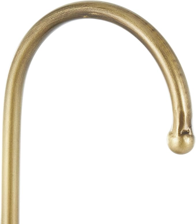 Deco 79 Metal Umbrella Stand 2 Section with Umbrella Shaped Handle, 13" x 8" x 27", Gold-NeatNest