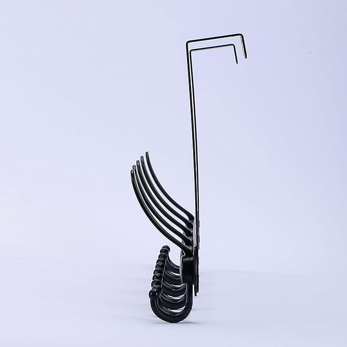 Encozy Over The Door Hooks,Coat Rack for Hanging Clothes Hat Towel (Heavy Duty Black 1pcs) …