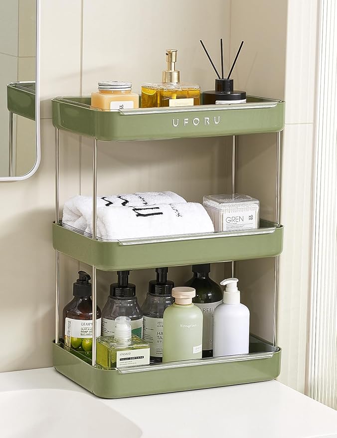 Countertop Coffee Station Organizer | 3-Tier Whisky Glass Tray, Mug Drying Shelf with Removable Drain Tray - Easy to Install, Clean - Spice Rack for Kitchen, Bathroom Counter Organzier-NeatNest